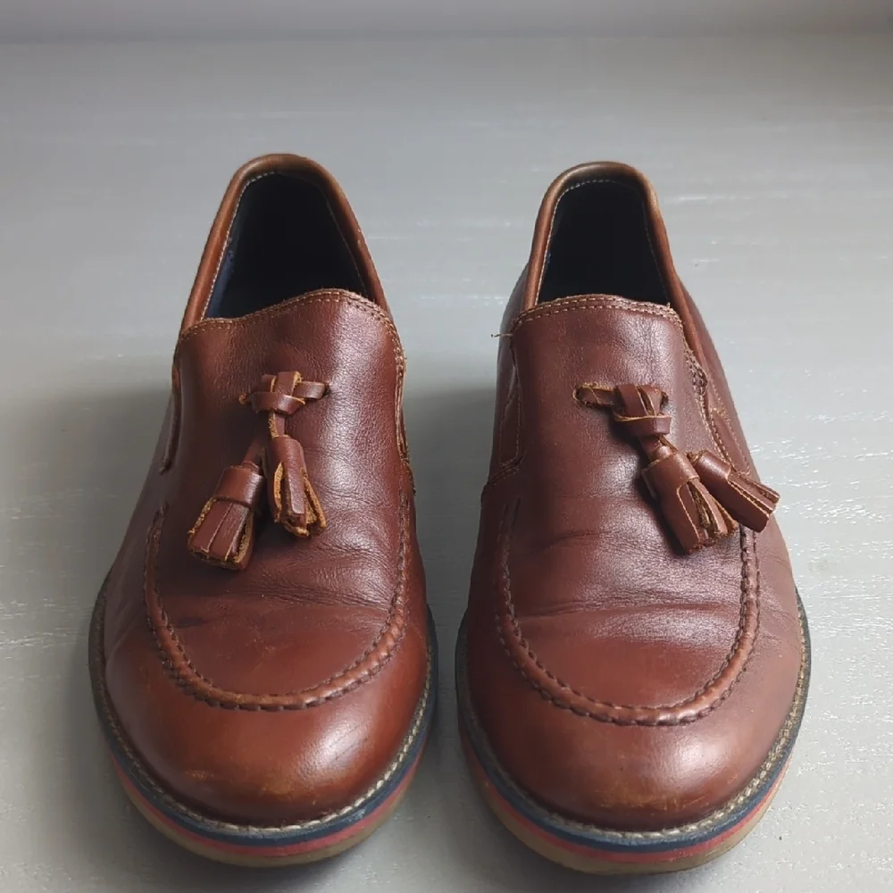 El Rayo Brown Leather Tassel Loafers Made‎ in Spain size 43 (US 10)